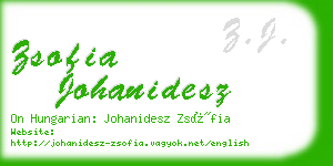 zsofia johanidesz business card